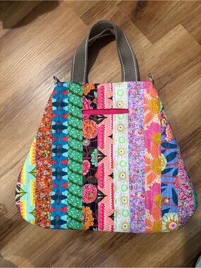 Colorful Patchwork Tote Bag - Multicolor